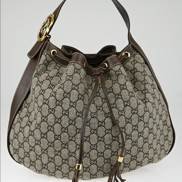Gucci Brown GG Canvas Large Shoulder Bag/Purse - Picture 3 of 7